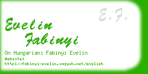 evelin fabinyi business card